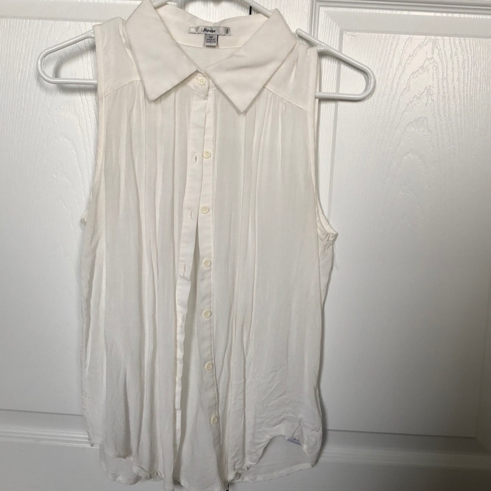 White papaya tank with collar M